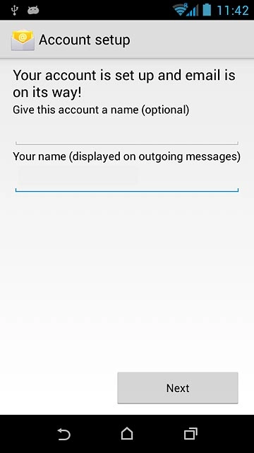 Press Next.Wait while your phone retrieves new email messages.