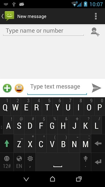 The following steps require that you're writing text and that the keypad is visible.