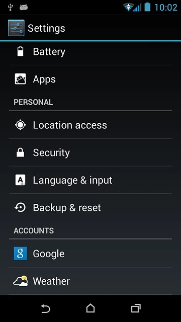 Press the home icon to return to the home screen.