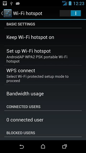 Press the home icon to return to the home screen.