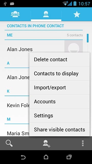 Press Import/export.