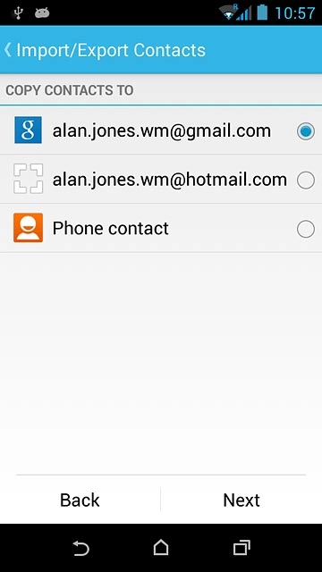 Press Phone contact.