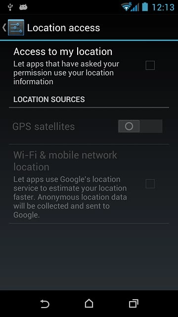Press Access to my location to turn the function on or off.