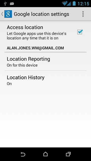 Press Access location to turn the function on or off.