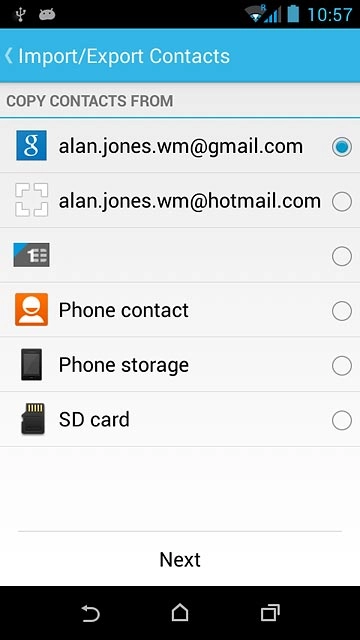 Press Phone contact.