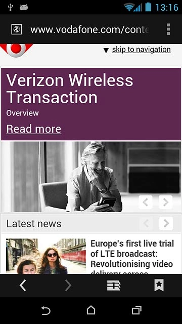 Press the bookmarks icon.Go to the required folder.