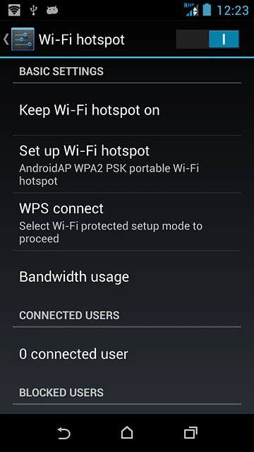 Press the indicator next to 