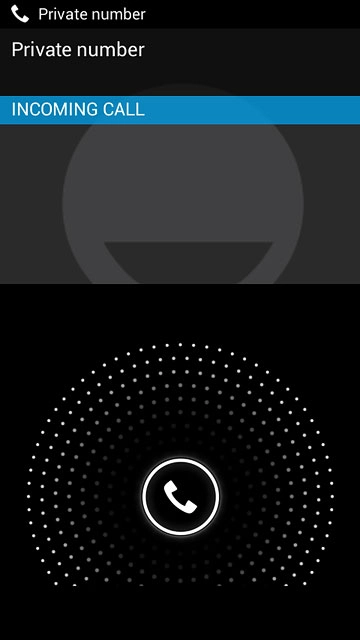 Press and drag the call icon towards the reject call icon.