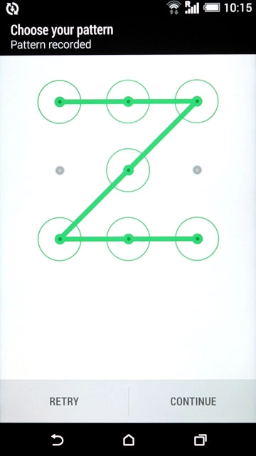 Press CONTINUE.Repeat the selected phone lock code to confirm.
