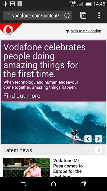 Press the address bar.