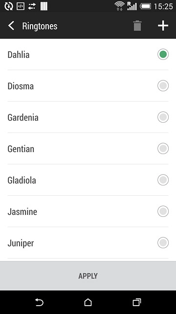 Press the different ring tones to listen to them.