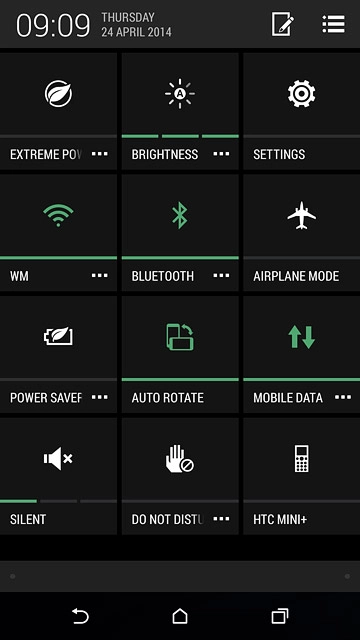 Slide two fingers down the display starting from the top edge of your phone.Press and hold BLUETOOTH.