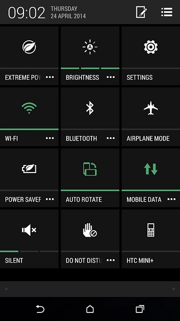 Slide two fingers down the display starting from the top edge of your phone.Press and hold WI-FI.