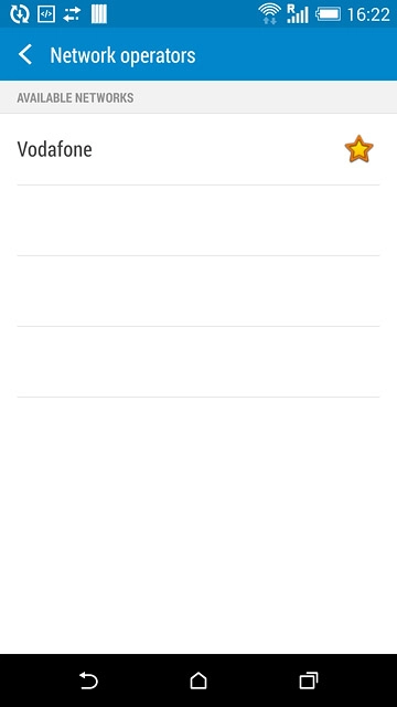 Press the required network.Your display will tell you if you have access to the network you've chosen.