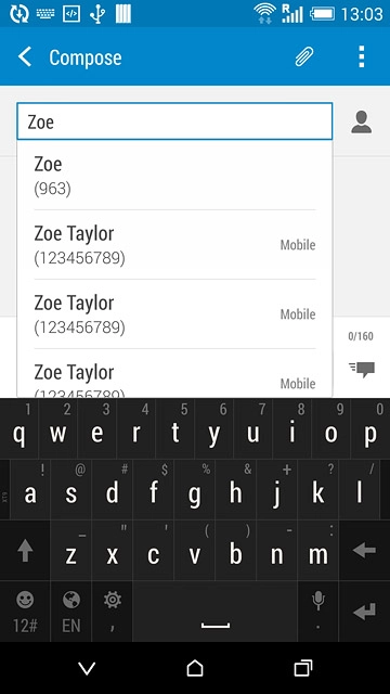 Key in the first letters of the required contact.Matching contacts are displayed.Press the required contact.Repeat the procedure to add more recipients.