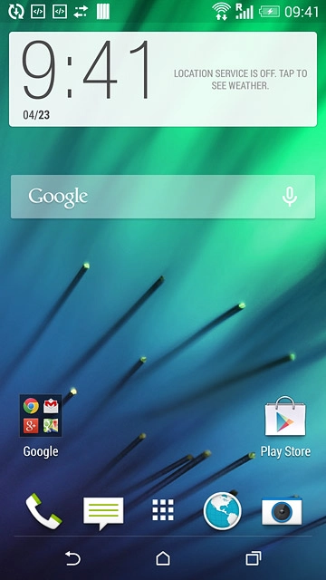 Press the menu icon.