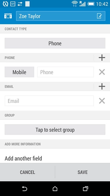 Press the field below 