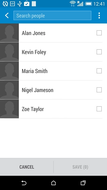 Press the menu icon.