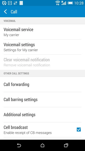 Press Call forwarding.