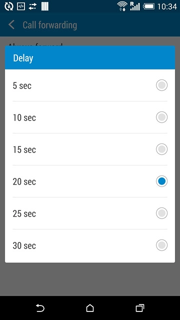 Press the required delay.