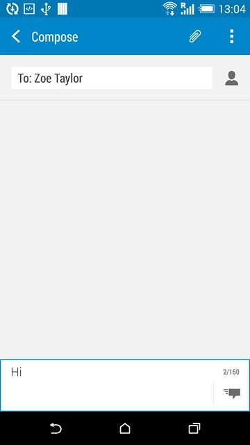 Press the send icon when you've written your text message.