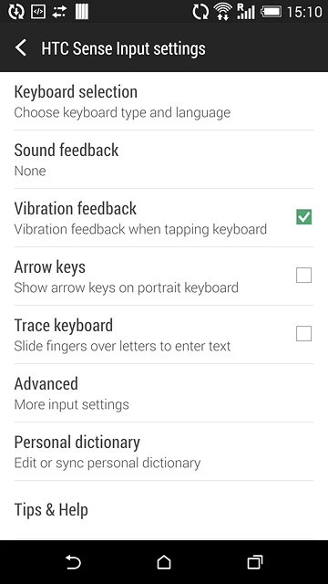 Press Keyboard selection.