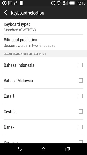 Press Keyboard types.