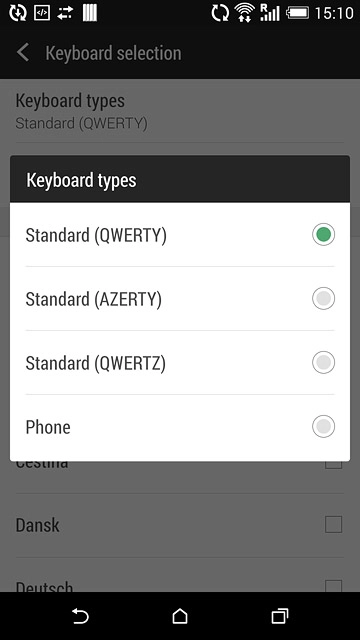 Press Standard (QWERTY).