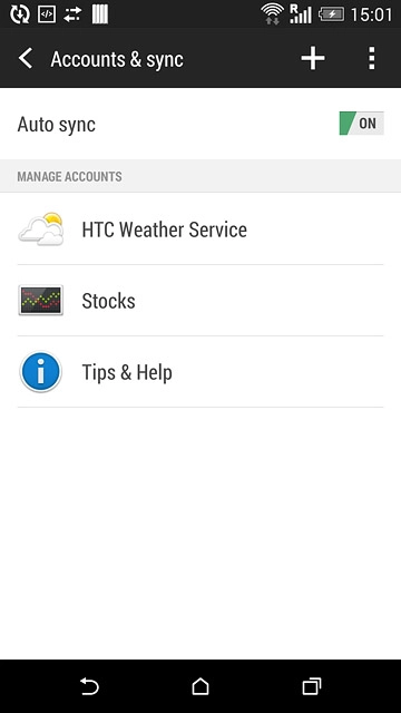 Press the add account icon.