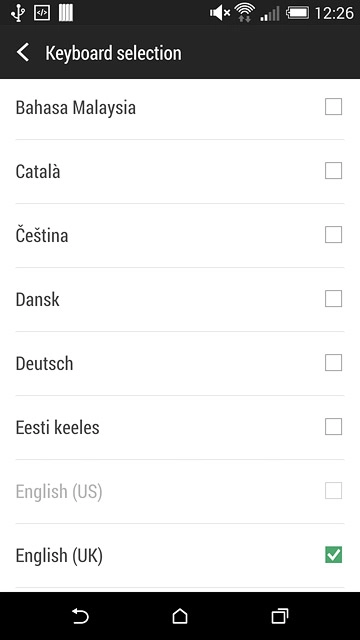Press the return icon.
