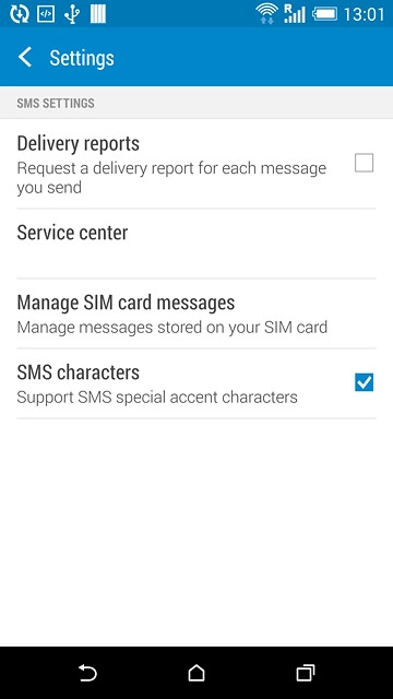 Press the home icon to return to the home screen.