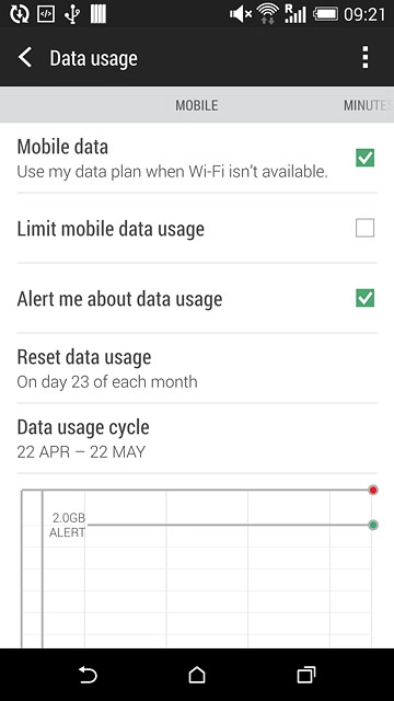 Press the home icon to return to the home screen.
