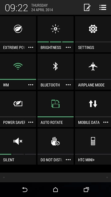 Press the home icon to return to the home screen.