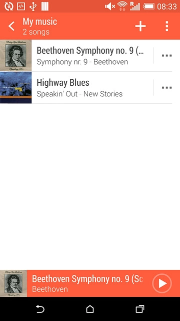 Press the return icon.