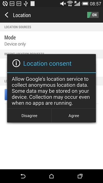 If you turn on the function:Press Agree.