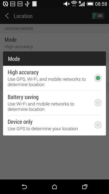 Press Battery saving.