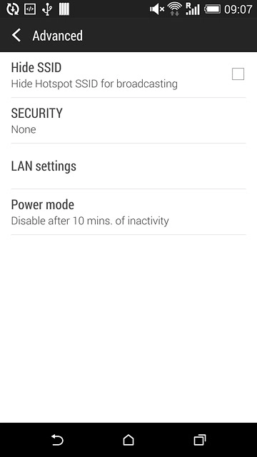 Press the return icon.