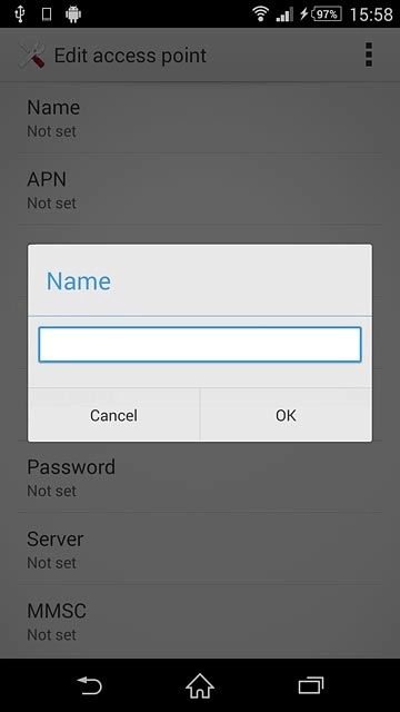 Key in Vodafone MMS and press OK.