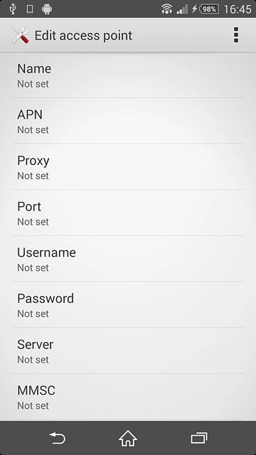 Press APN.Key in live.vodafone.com