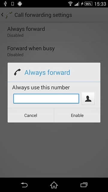 Key in +61414121121 and press Enable.