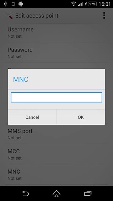 Key in 03 and press OK.