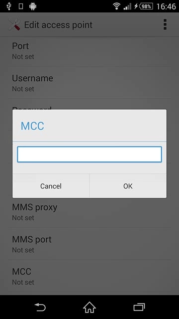 Key in 505 and press OK.