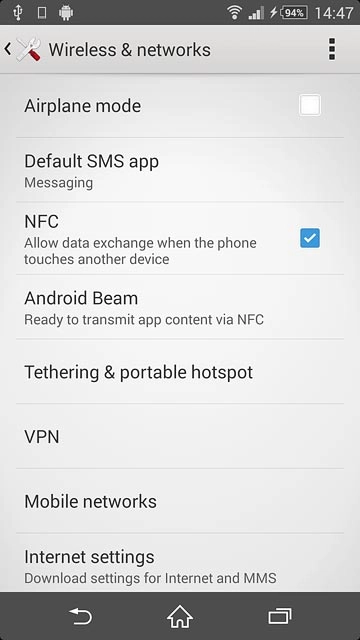 Press Mobile networks.