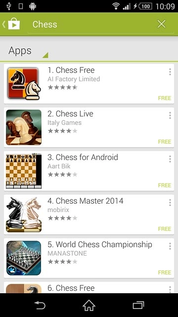 Press the required app.