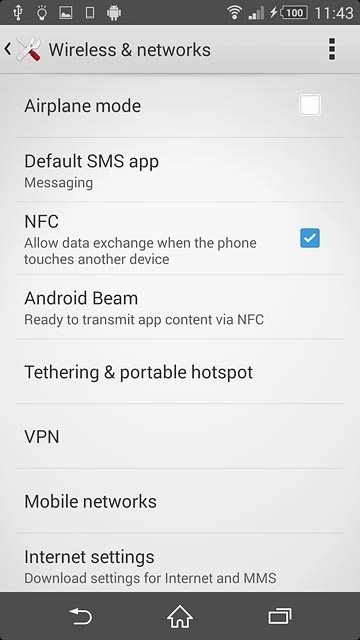 Press Tethering & portable hotspot.