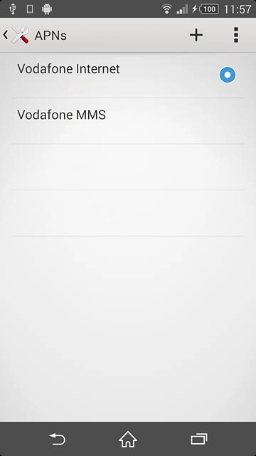 Press the field next to the data connection to fill in the field.