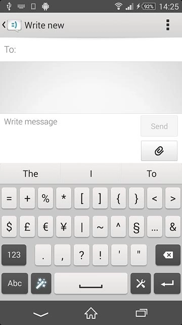 Press Abc to return to text input.