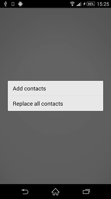 If you select Replace all contacts: