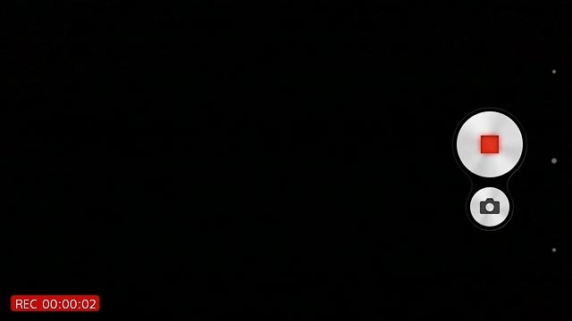 Press the stop icon to stop recording.The video clip is automatically saved.