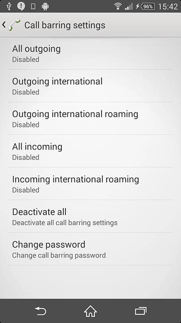 Outgoing international roaming